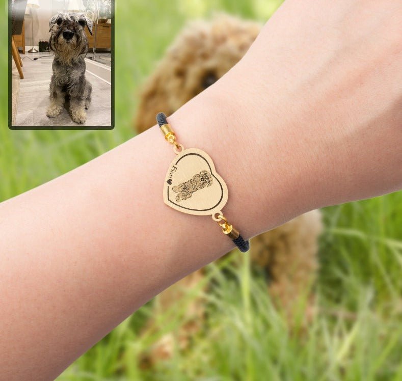 Adjustable Heart Dog Memorial Bracelet - Dazzle Wears