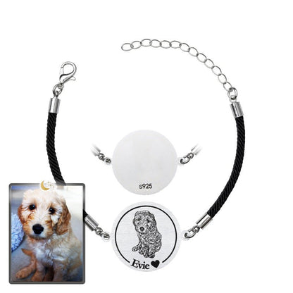 Adjustable Medallion Dog Memorial Bracelet - Dazzle Wears