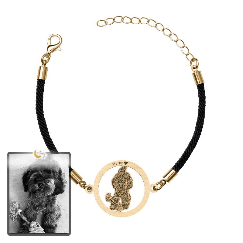 Adjustable Silhouette Halo Life-Like Dog Bracelet - Dazzle Wears