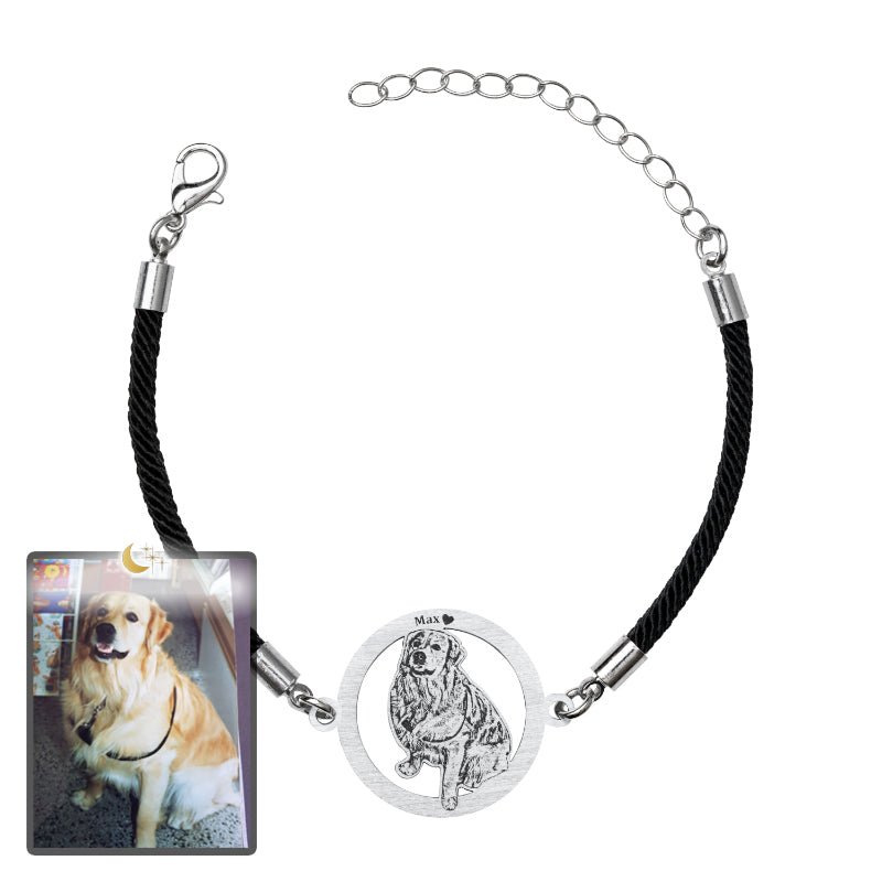 Adjustable Silhouette Halo Life-Like Dog Bracelet - Dazzle Wears