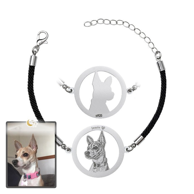 Adjustable Silhouette Halo Life-Like Dog Bracelet - Dazzle Wears