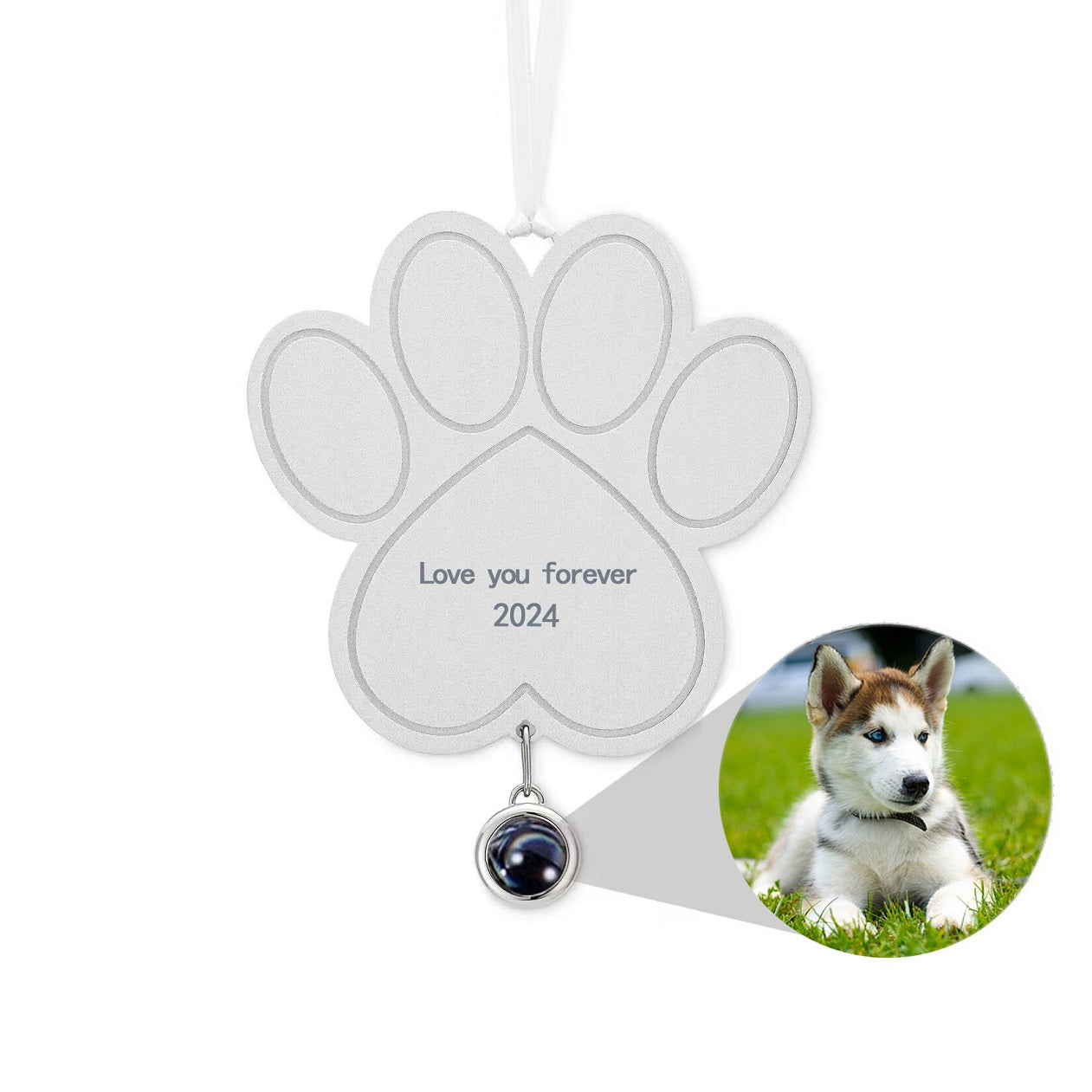 Personalized Paw Photo Ornament