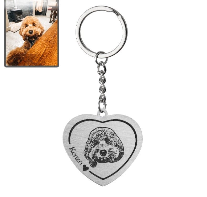 Heart Dog Memorial Keychain - Dazzle Wears