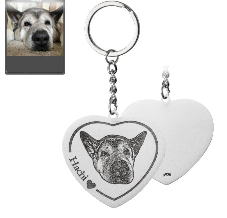 Heart Dog Memorial Keychain - Dazzle Wears