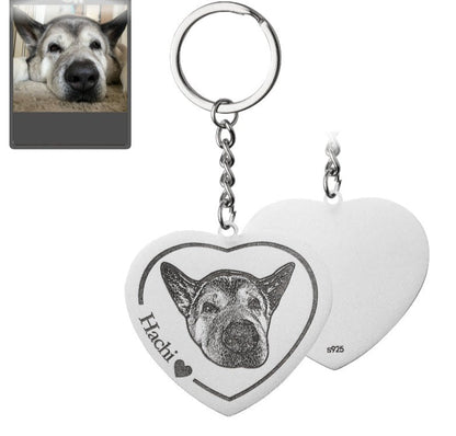 Heart Dog Memorial Keychain - Dazzle Wears