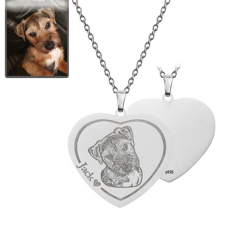 Heart Dog Memorial Necklace - Dazzle Wears