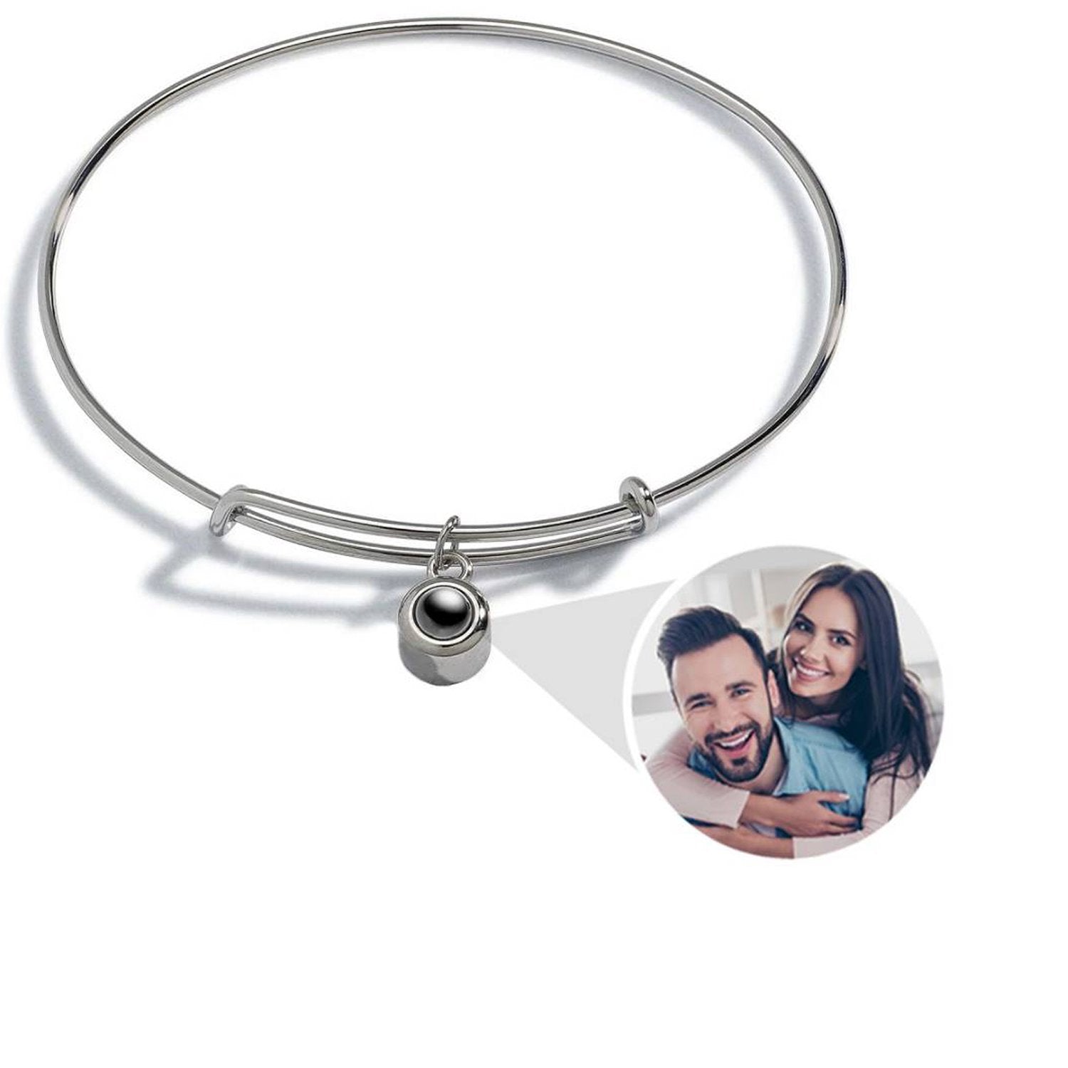 Personalized Bangle Photo Bracelet - Dazzle Wears