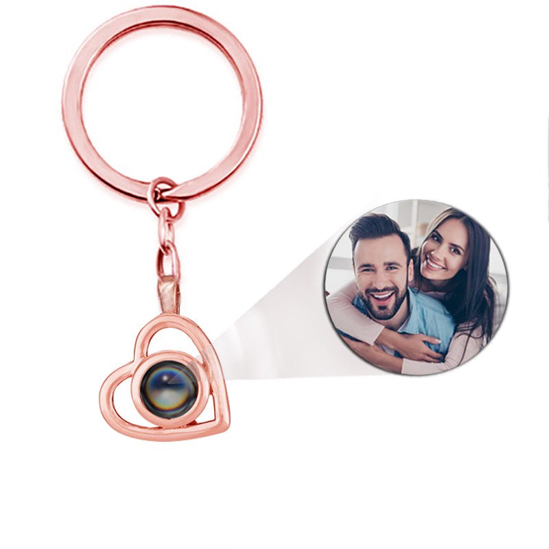 Personalized Heart Photo Keychain - Dazzle Wears