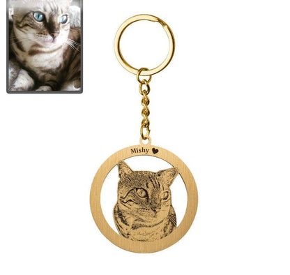 Silhouette Halo Life-Like Cat Keychain - Dazzle Wears