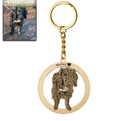 Silhouette Halo Life-Like Dog Keychain - Dazzle Wears