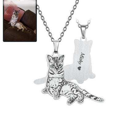 Silhouette Life-Like Cat Necklace - Dazzle Wears