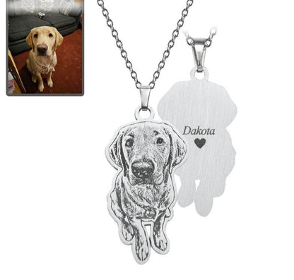 Silhouette Life-Like Dog Necklace - Dazzle Wears