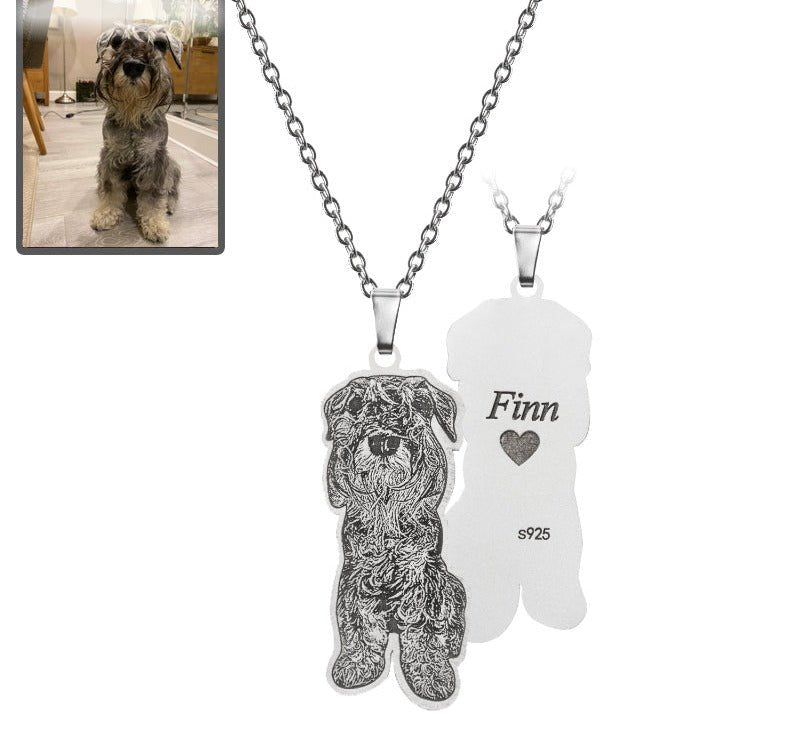 Silhouette Life-Like Dog Necklace - Dazzle Wears